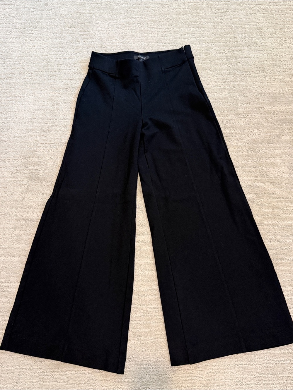 Ann Taylor Black Wide-Leg Dress Pants Black & Navy